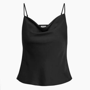 Aritzia black silk top